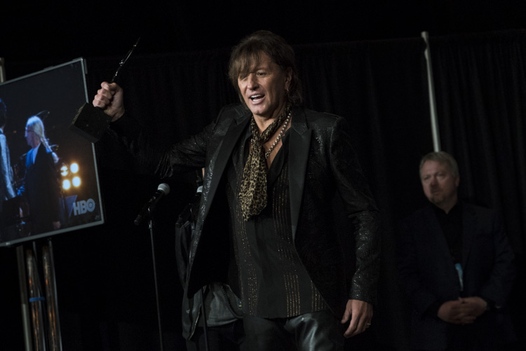 Richie Sambora backstage at the 33rd Rock & Roll Hall of Fame Induction Ceremony