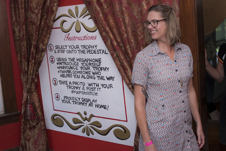 Trophy Room by artist Shannon Morris (pictured) and Sarah Curry