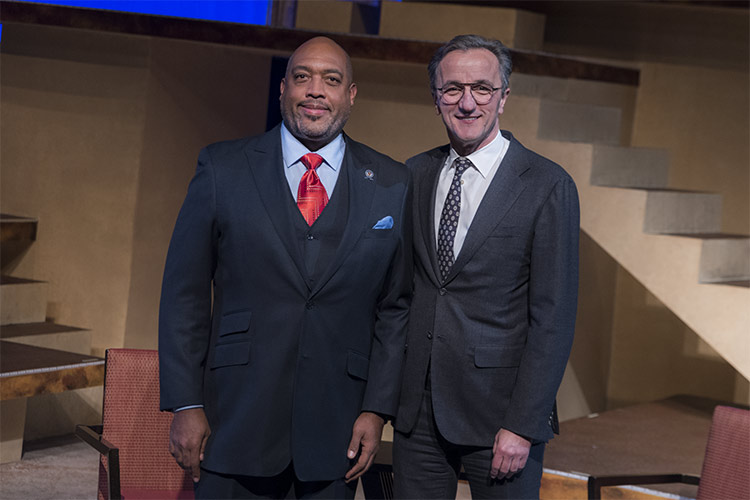 Ward 6 Councilman Blaine Griffin and Cleveland Clinic CEO Dr. Tom Mihaljevic