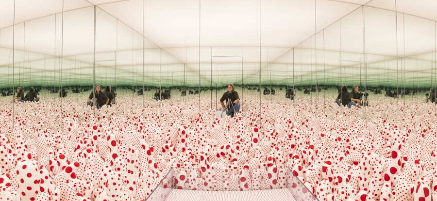 Kusama Infinity Mirrored Room: Phallis Field (Floor Show)