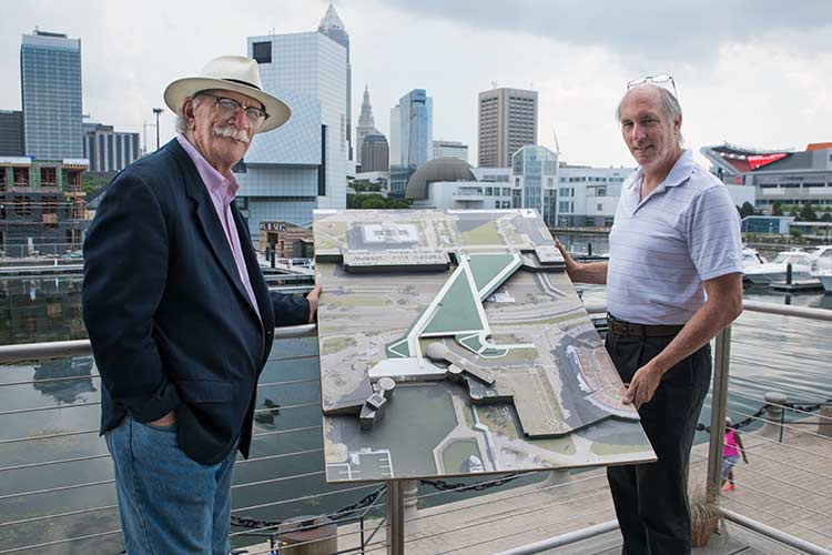 Dick Clough, executive board chairman of Green Ribbon Coalition, and Bob Gardin, the Green Ribbon's Land Bridge project director.