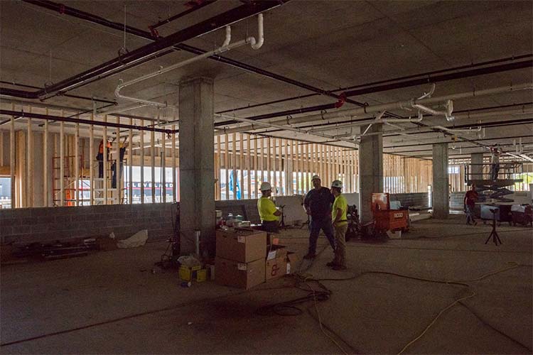 Harbor Verandas parking area under construction