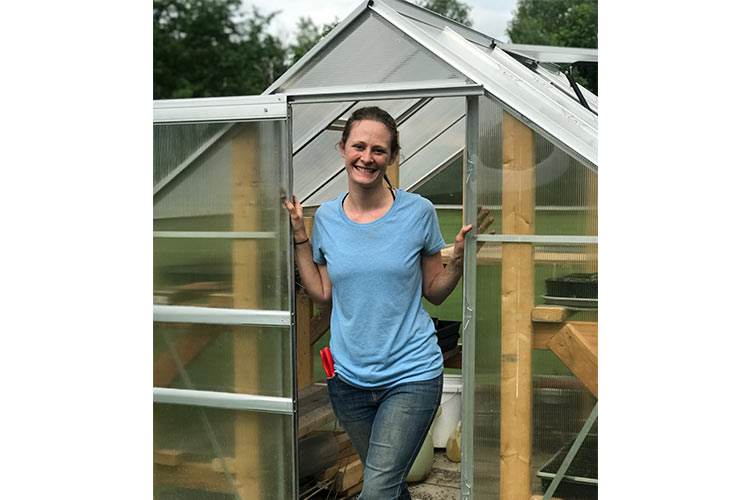 Frayed Knot Farm owner Emily Pek in the prop house