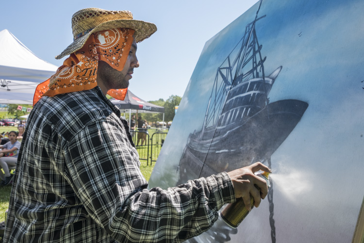 Mural painting by Faderesistantartist sponsored by Graffiti HeArt