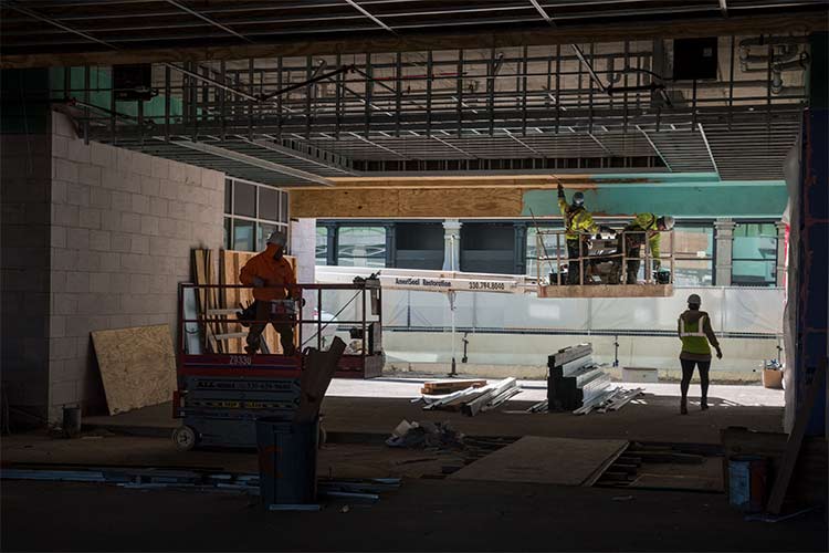 Construction at the Music Settlement in Ohio City