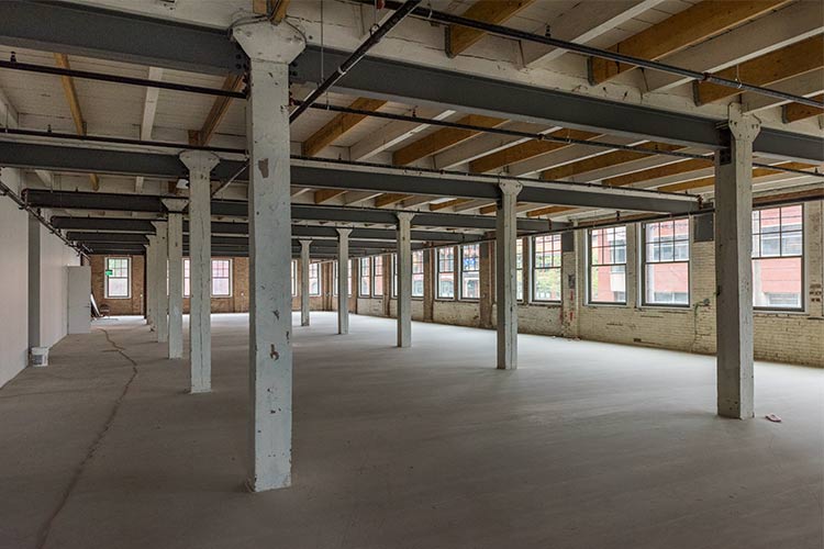 Street level space ready to customize to suite the tenant