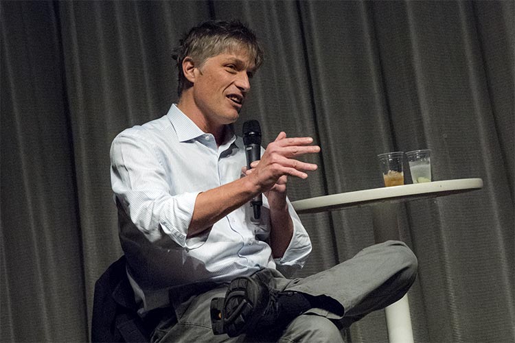 Alexis Rockman discusses his work at MOCA on opening night