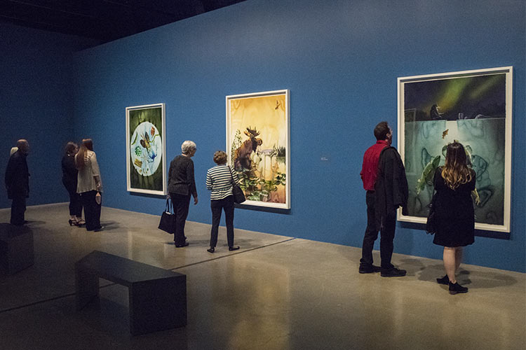 Opening night of Alexis Rockman: The Great Lakes Cycle exhibition at MOCA