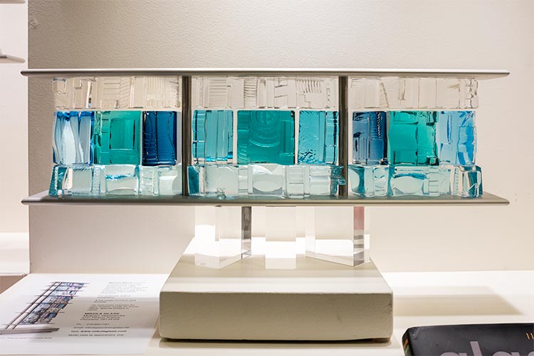 Architectural blown glass by Michael Mikula of MidTown Glass Studio