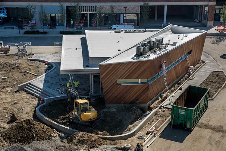 <span class="content-image-text">Mitchell’s Ice Cream under construction in the new Van Aken District</span>