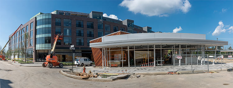 <span class="content-image-text">Upstairs and Mitchell’s Ice Cream under construction in the new Van Aken District</span>