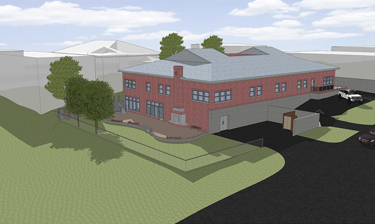 Conceptual rendering of the new treatment center on the Stella Maris Campus