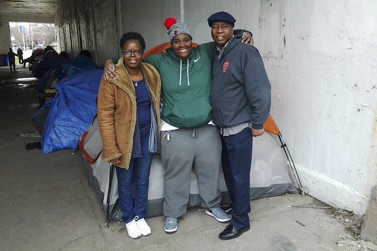 Delesia Robinson, left, is working to meet the needs of women in transition.