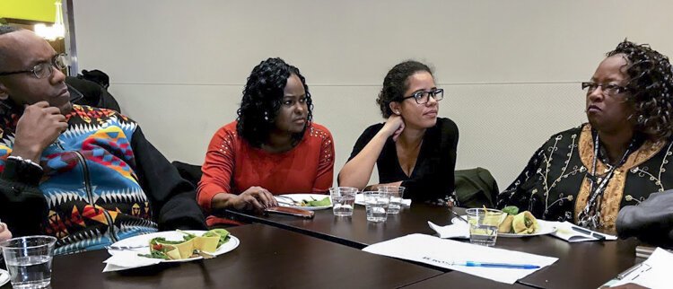 A reverse ride-along of Cleveland's Central neighborhood in November wound down with lunch and conversation.