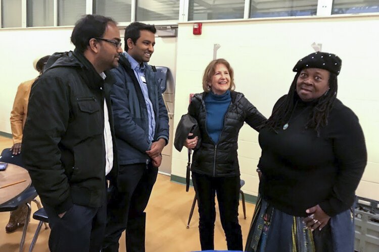 Doctors meet community members during a reverse ride-along of Cleveland's Central neighborhood in November.