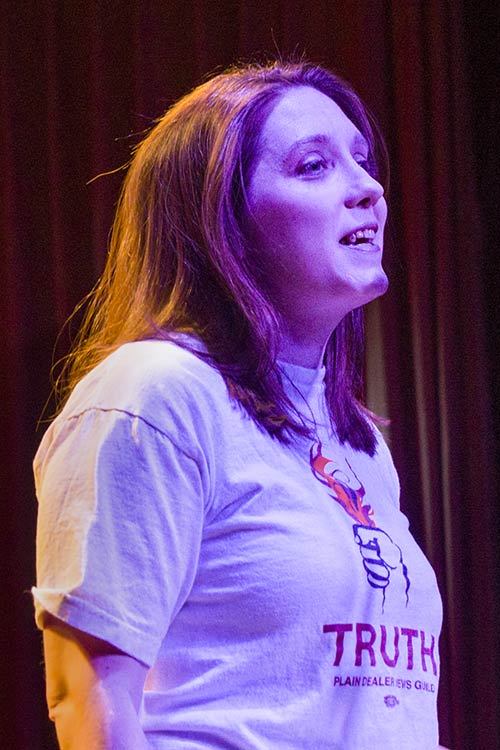 <span class="content-image-text">Ginger Christ, chair of the PD News Guild - Concert for Truth at the Beachland Ballroom</span>