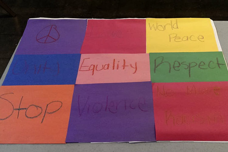 Dreamquilt made at the Baseball Heritage Museum MLK event