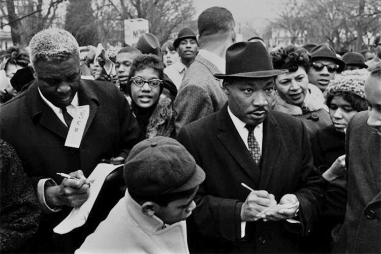 <span class="content-image-text">Dr. Martin Luther King, Jr. with Jackie Robinson (left)</span>