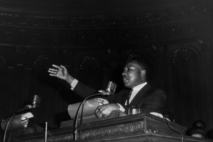 Dr. Martin Luther King, Jr. speaking at Cory United Methodist Church in Cleveland May 14th, 1963