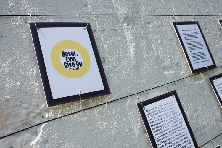 Never, Ever Give up Art Installation at Rivergate Park