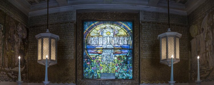 <span class="content-image-text">Wade Memorial Chapel – Lake View Cemetery</span>
