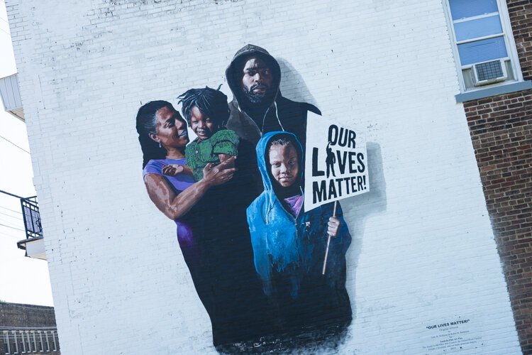 “Our Lives Matter” mural by Gary Williams and Robin Robinson