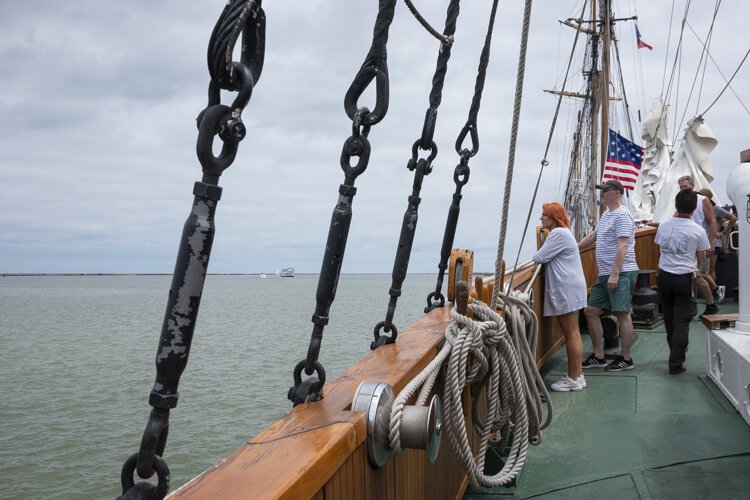 On board the Empire sandy, Canada’s largest Tall Ship. It served in the Atlantic, Mediterranean and Indian oceans during World War II