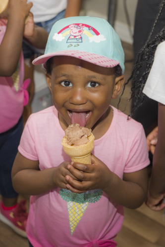 Nari Glaze samples the family business, Just Glaze ice cream