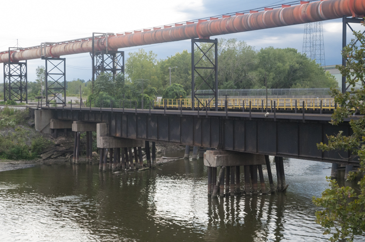 Site of the 1949 fire and later the 1969 famous fire at the foot of Campbell Road now a part of the ArcelorMittal property