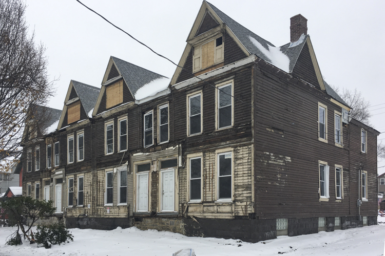 Paul Meeker project that won the Neighborhood Enhancement Award at 4201 – 4207 Clinton Avenue - before restoration