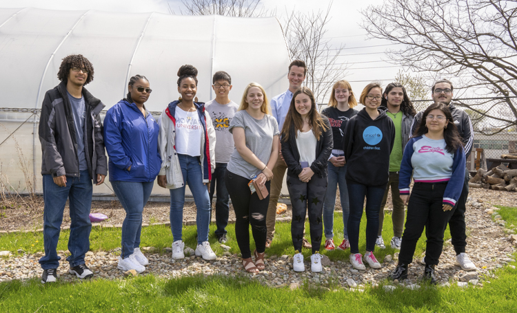 The participants of YFDC engage in a tour of one of the agencies they chose to fund, the Boys and Girls Club of Cleveland