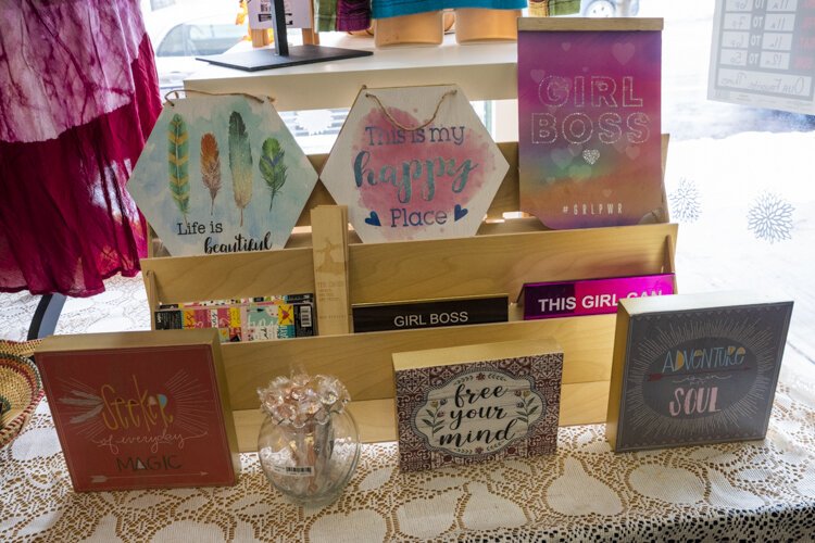 Products showcased at Our Favorite Things Boutique.