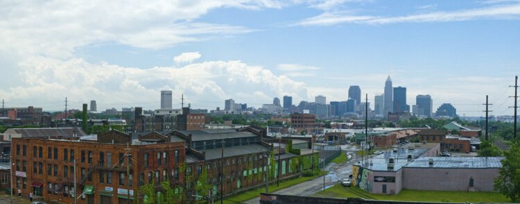 View from the Ariel International Center/Old Leff Electric building in 2011.