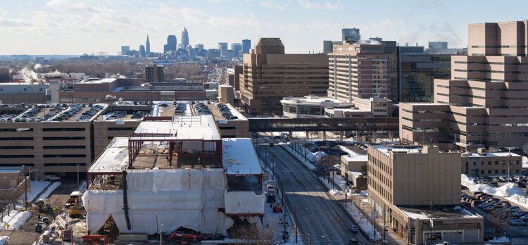 View from the rooftop of the Tudor Arms in 2011.