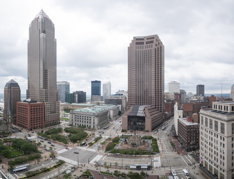 View from the 15th floor rooftop of the Terminal Tower in 2013.