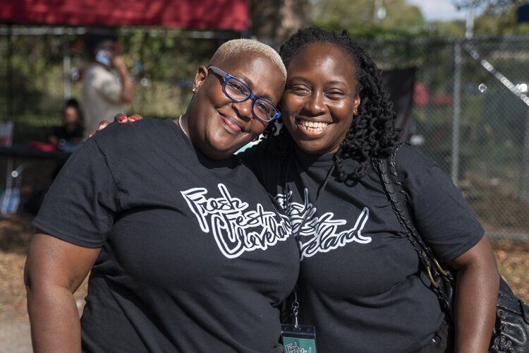 <span class="content-image-text">Fresh Fest event coordinator Windi Moore and Kim Foreman, executive director for Environmental Health Watch.</span>