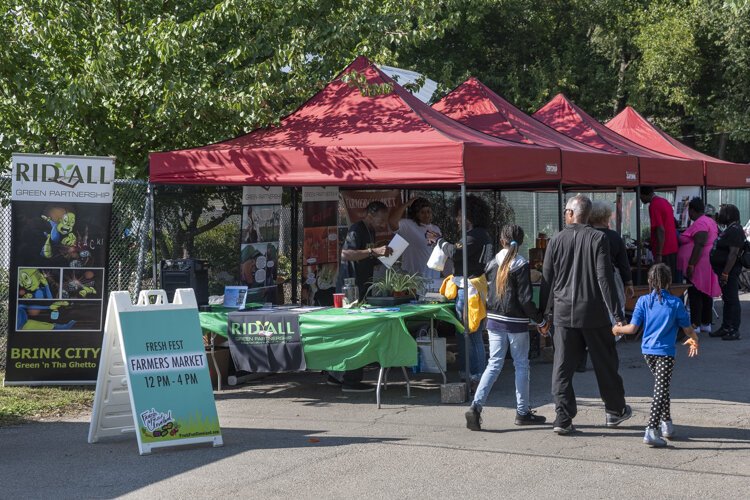 The Rid-All Green Partnership staffed an information booth at Fresh Fest.