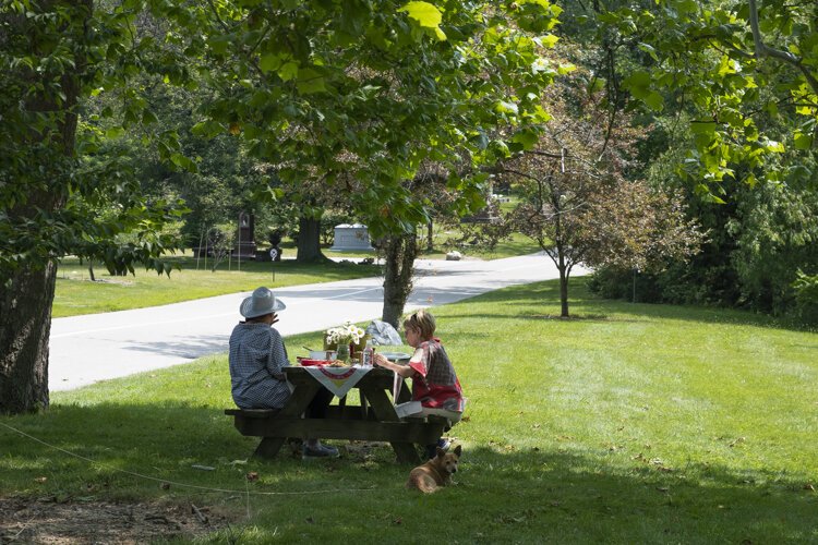 Visitors to Lake View not only come to pay their respects, they come to walk the grounds, have a picnic, or even throw a party for loved ones who have passed.