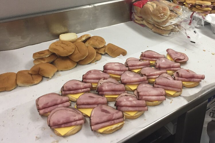 The Warrensville Heights School District has put in lots of planning and organization to make sure all the meals are ready to go on delivery days.