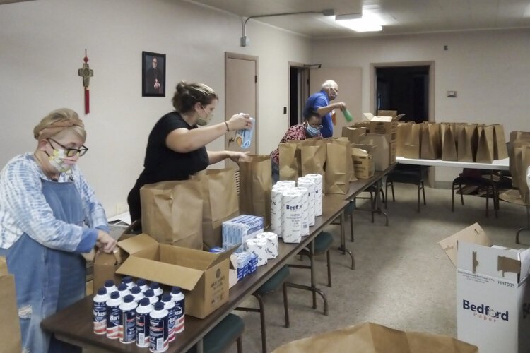 Bellaire-Puritas Development Corporation cleaning supply volunteers