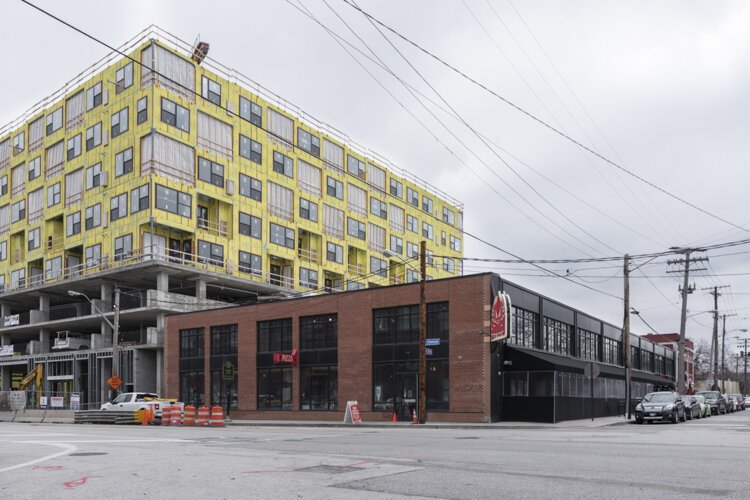 The old Steelman Building, now Saucy Brew Works, at 2885 Detroit Ave. in Hingetown