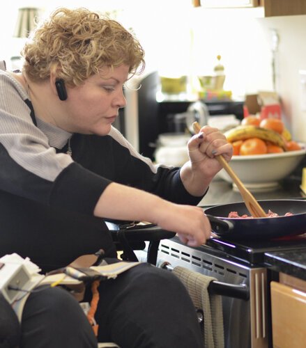 Maria Sutter, who lives in her hometown of Medina, has regained use of her left arm and hand thanks to the Cleveland FES Center.