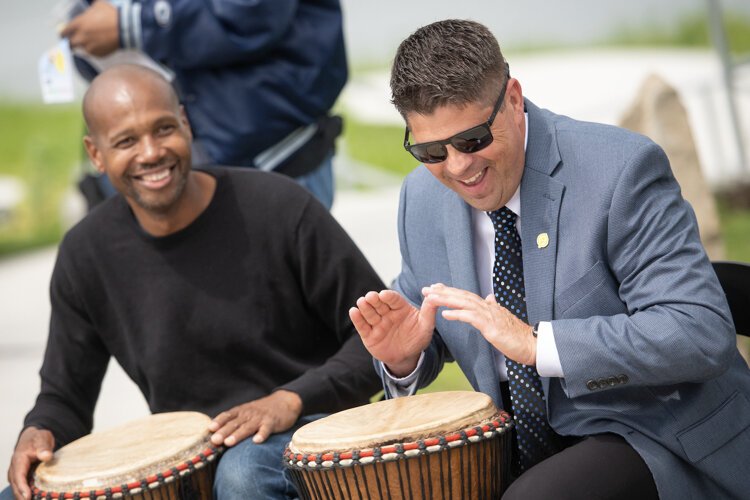 Brian Zimmerman, CEO of Cleveland Metroparks at the Euclid Beach Pier Opening in 2019