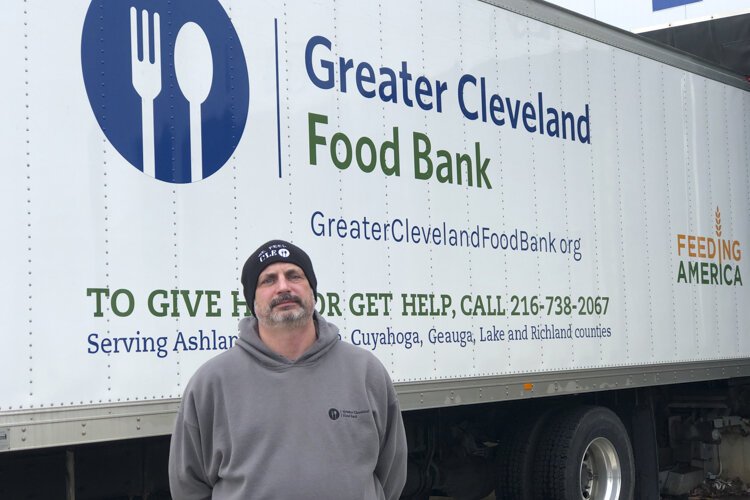 John Daniel Aylward (b.k.a., JD) drives a delivery truck for the Greater Cleveland Food Bank.