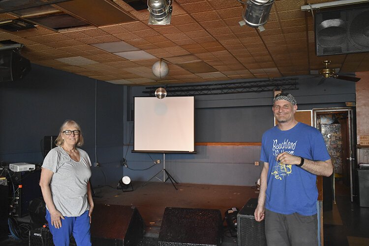 <span class="content-image-text">Beachland Ballroom & Tavern's marketing director Todd Gauman stands in the bar space that is in the process of being renovated while the bar is closed due to the pandemic.</span>