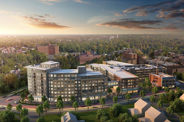 The Top of the Hill development will rise on the junction of Cedar Road and Euclid Heights Boulevard, just up the hill from University Circle.