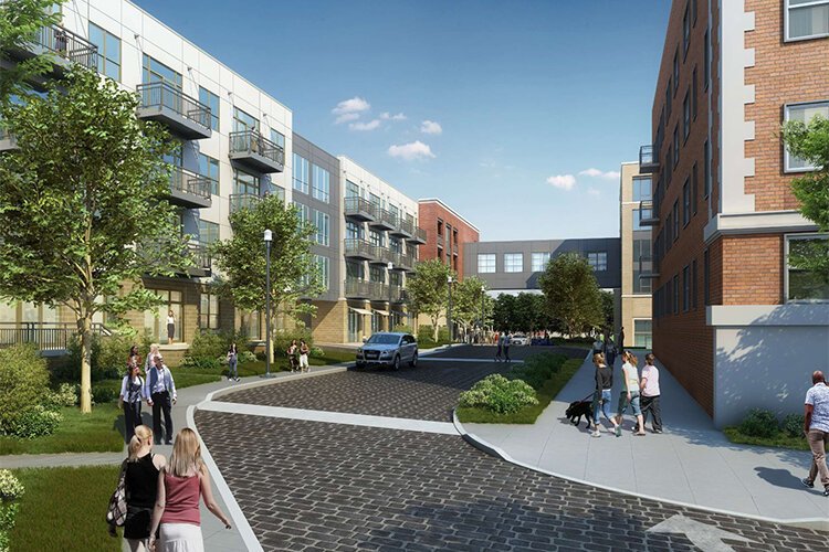 Rendering of The Top of the Hill development.