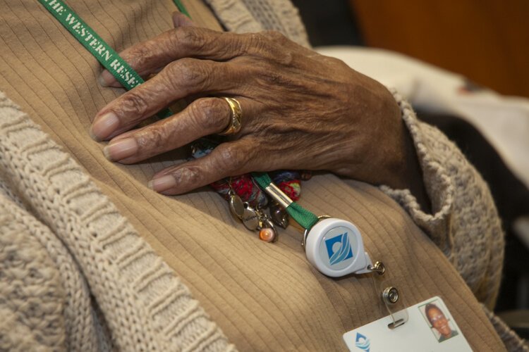 Peacock visits patients at the Hospice of the Western Reserve as a care provider, where he volunteers to offer hope and care.