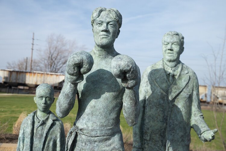 Johnny Kilbane statue in Battery Park.