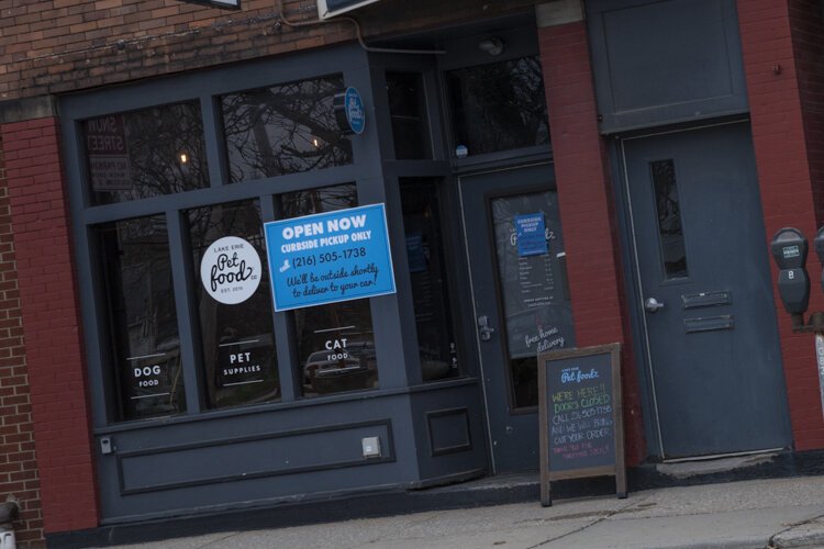 Curbside pick-up at Lake Erie Dog Food and don't forget to curb your dog.